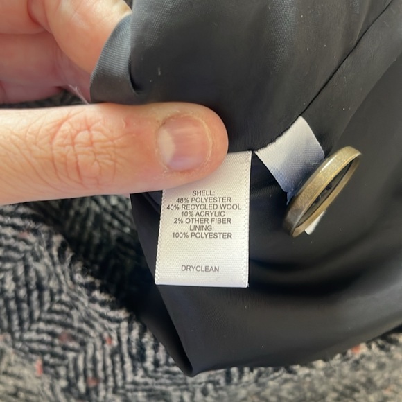 Loft Wool Herringbone Button Skirt - Picture 5 of 5